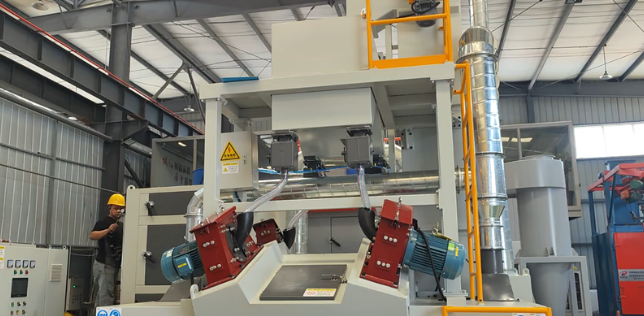 临沂板材除锈强化，通过式抛丸机应用案例